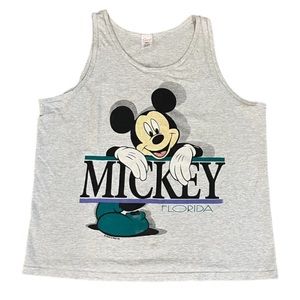 Vintage Disney Mickey Mouse Florida Tank Top Single Stitch Bottom